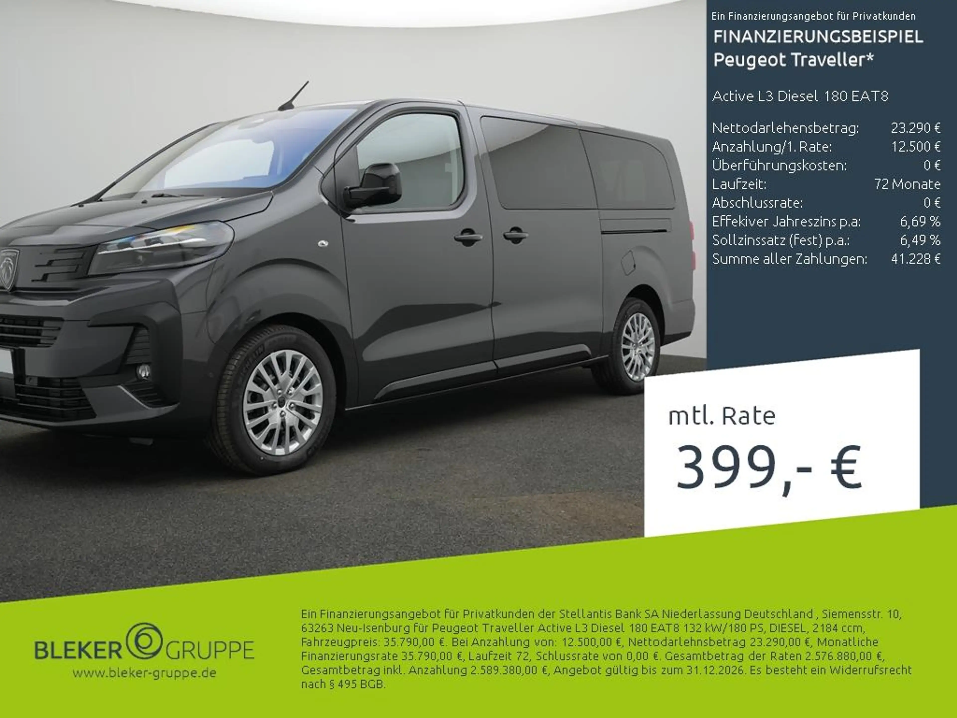 Peugeot Traveller Active L3 Diesel 180 EAT8