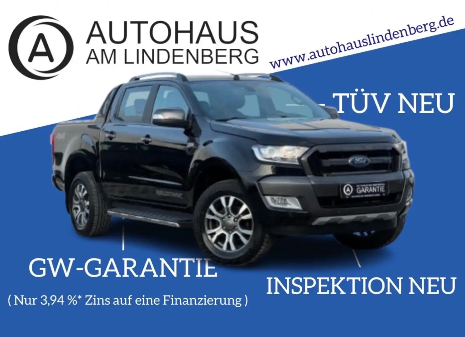 Ford Ranger Wildtrak Doppelkabine 4x4*AHK*R-KAM*SHZ Schwarz - 1