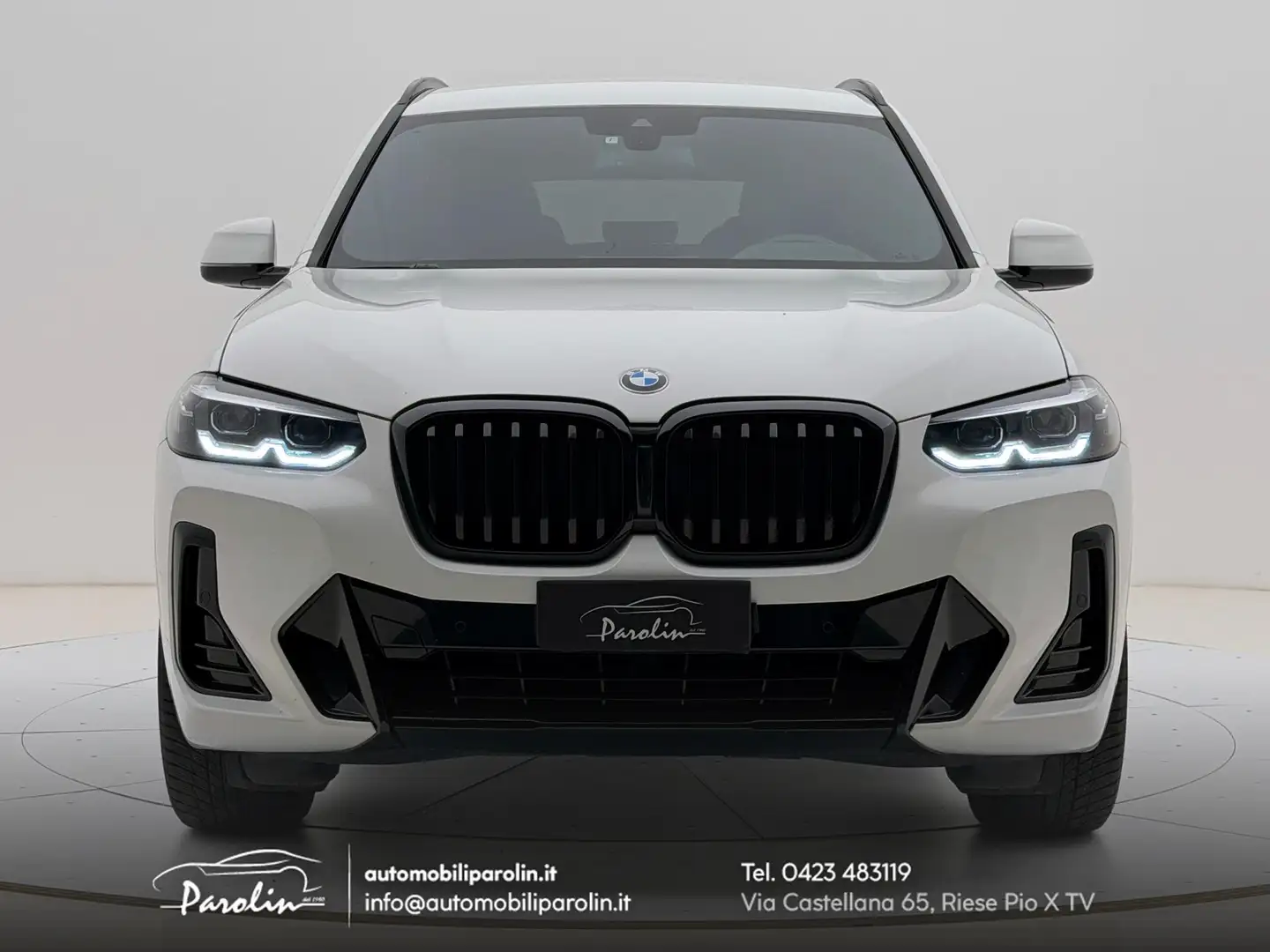 BMW X3 xdrive20d mhev 48V Msport Pelle-Black pack Weiß - 2