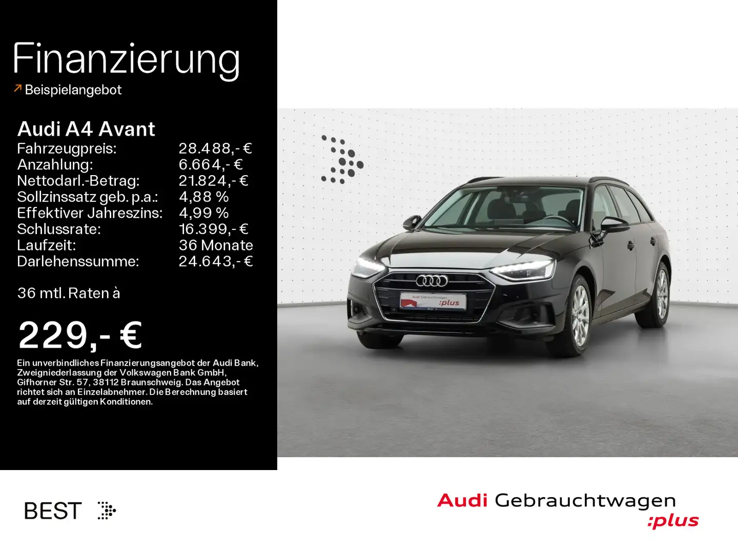 Audi A4 35 TFSI Tour*Stadt*Navi*Kamera*LED Schwarz - 1
