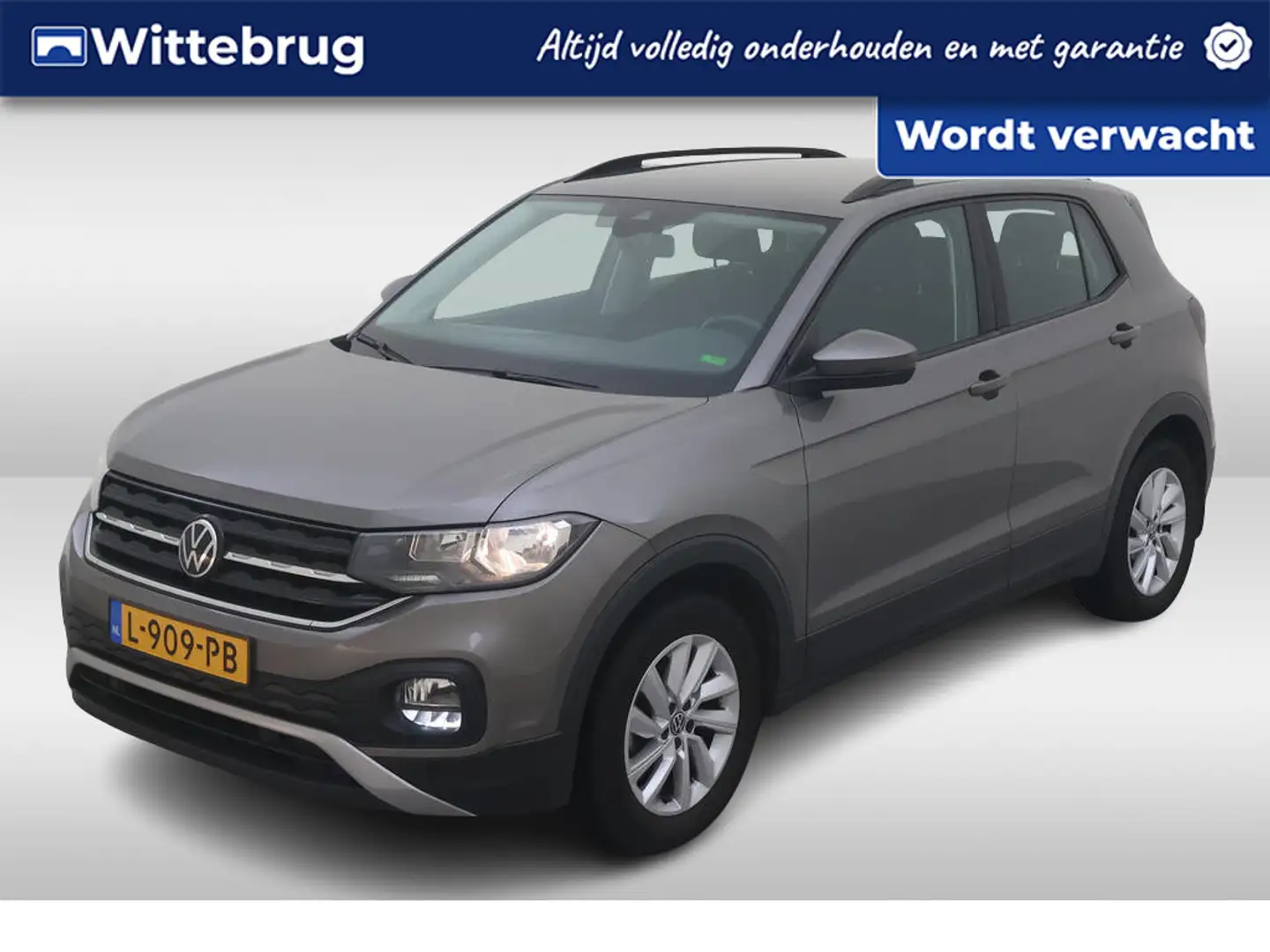 Volkswagen T-Cross 1.0 TSI Life App-connect / parkeersensoren / Clima Grijs - 1