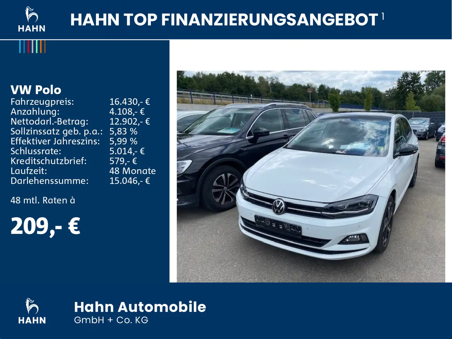 Volkswagen Polo 1.0 TSI Highline LED App-Connect Klima Weiß - 2