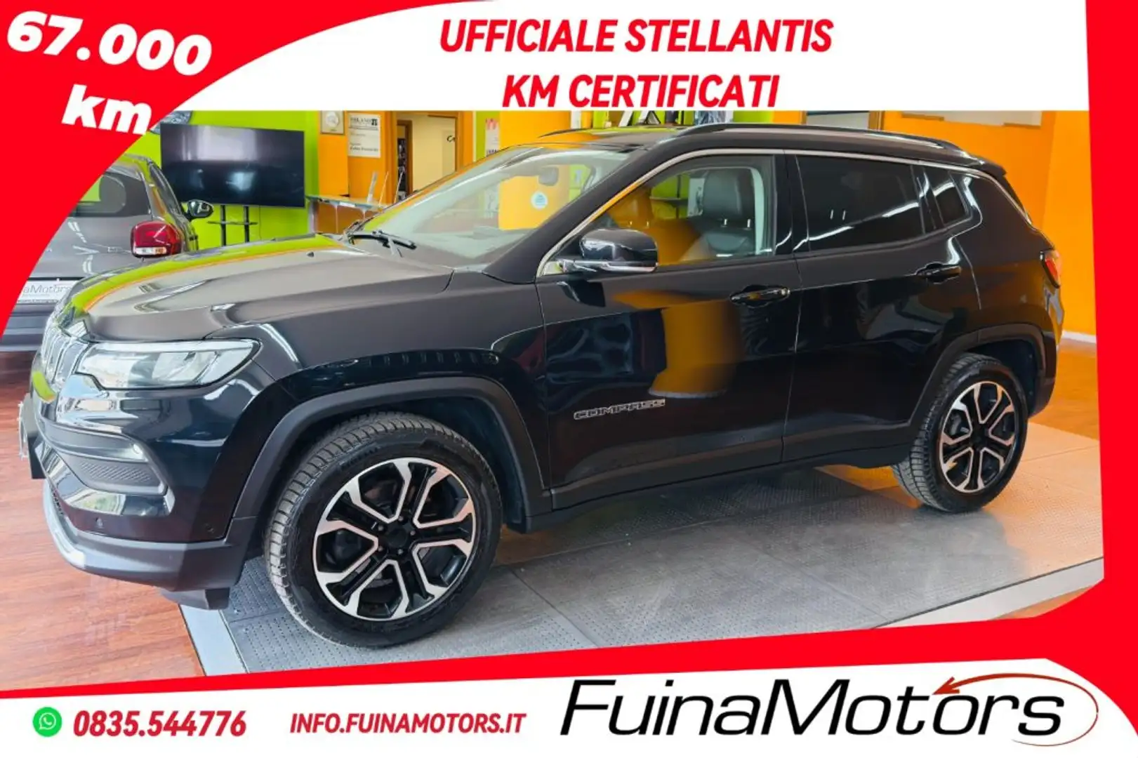 Jeep Compass 1.6 Multijet II 2WD Limited Zwart - 1