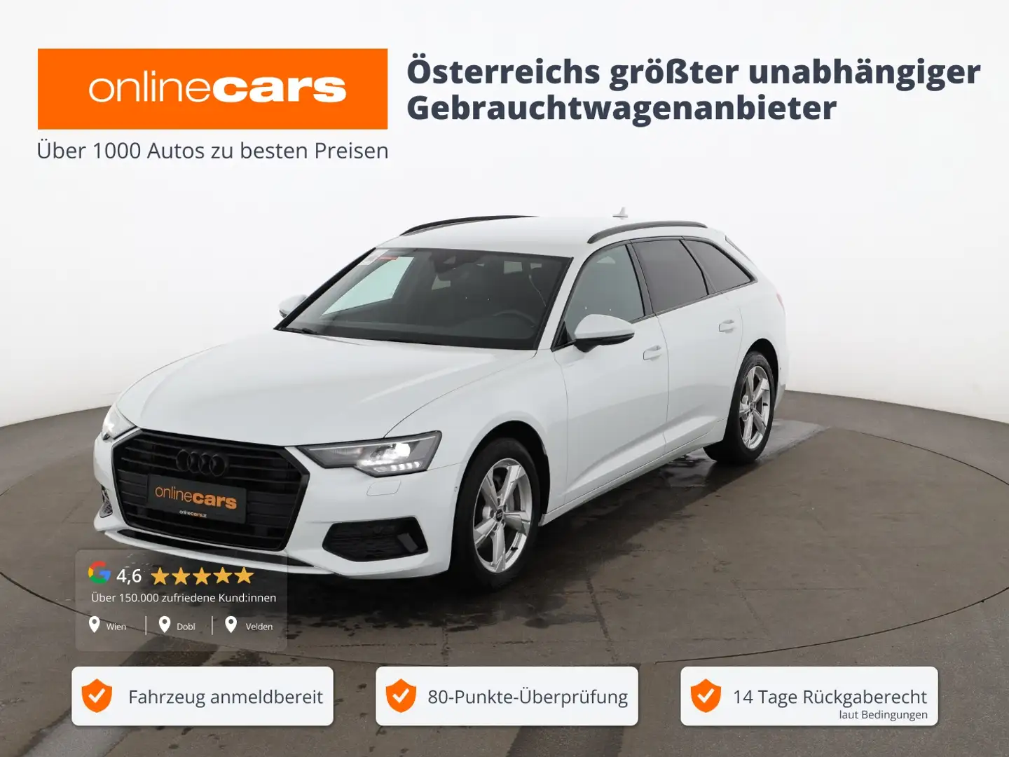 Audi A6 Avant 40 TDI sport Aut LED AHK LEDER NAVI B&O Weiß - 1