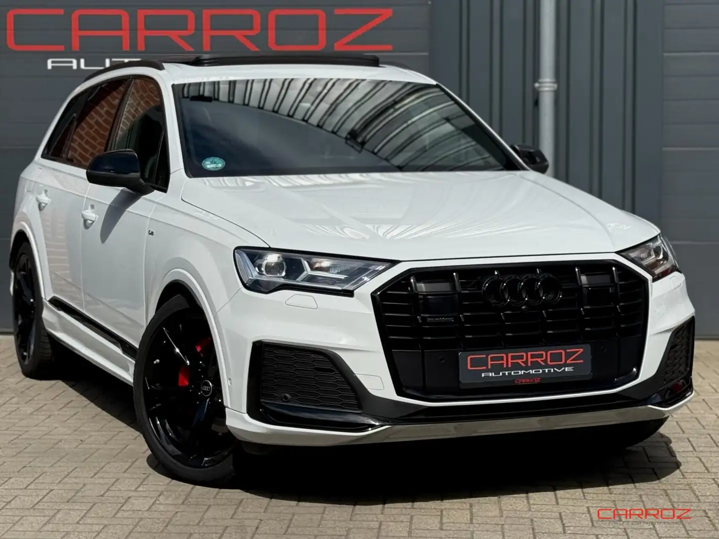 Audi Q7 55 TFSI quattro S Line 7p Pano ACC Trekhaak Camera Wit - 1
