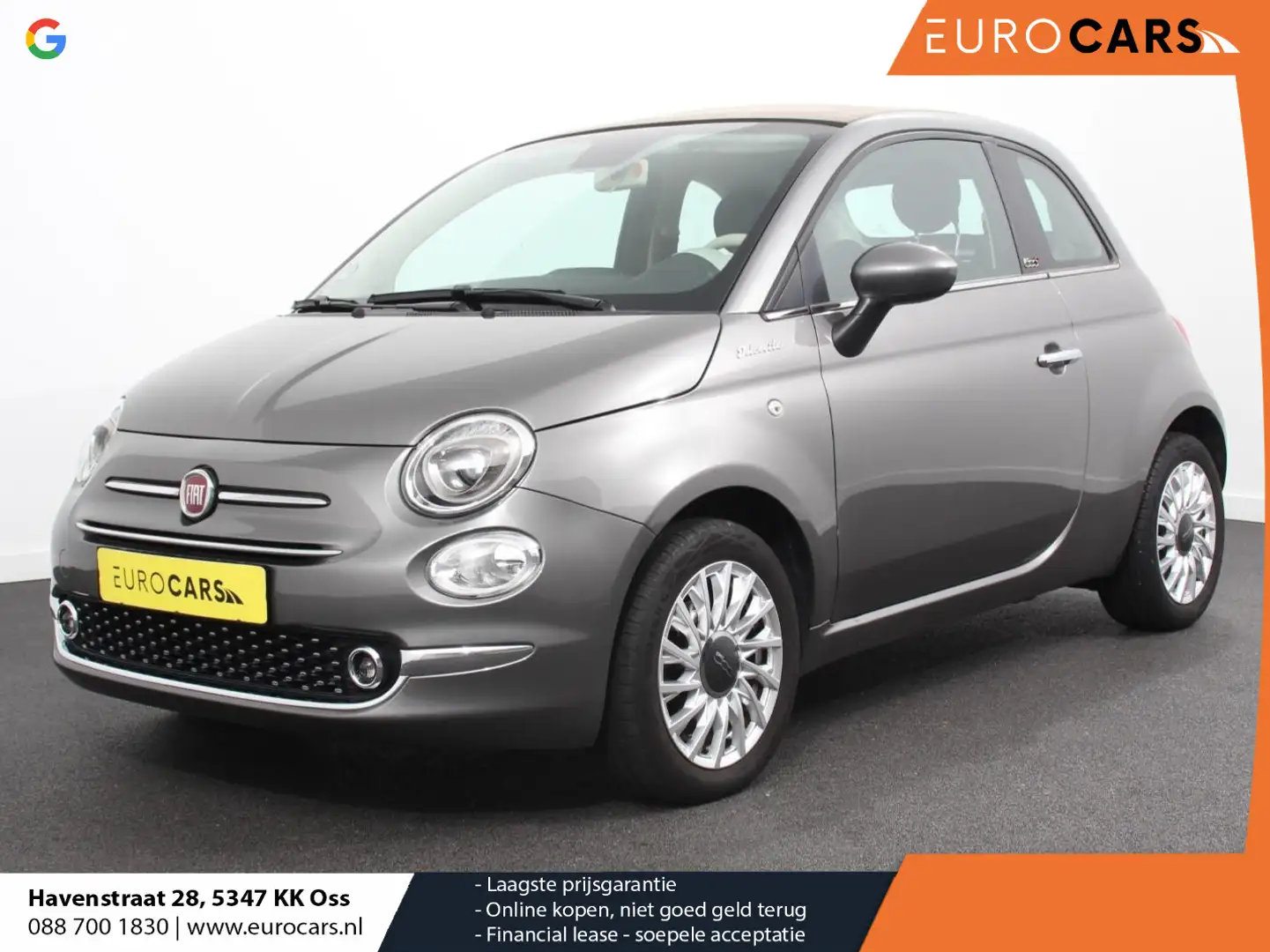 Fiat 500C 1.0 Hybrid Dolcevita Cabriolet Parksensoren achter Grijs - 1