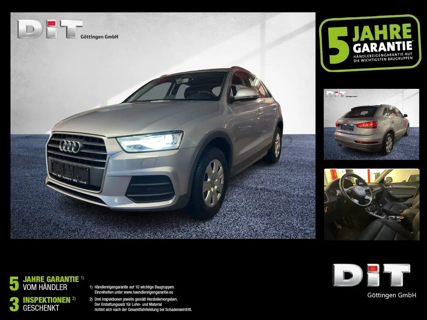 Audi Q3 1.4 TFSI ultra design AHK+Navi+SHZ+2xKlima+LM Silber - 1