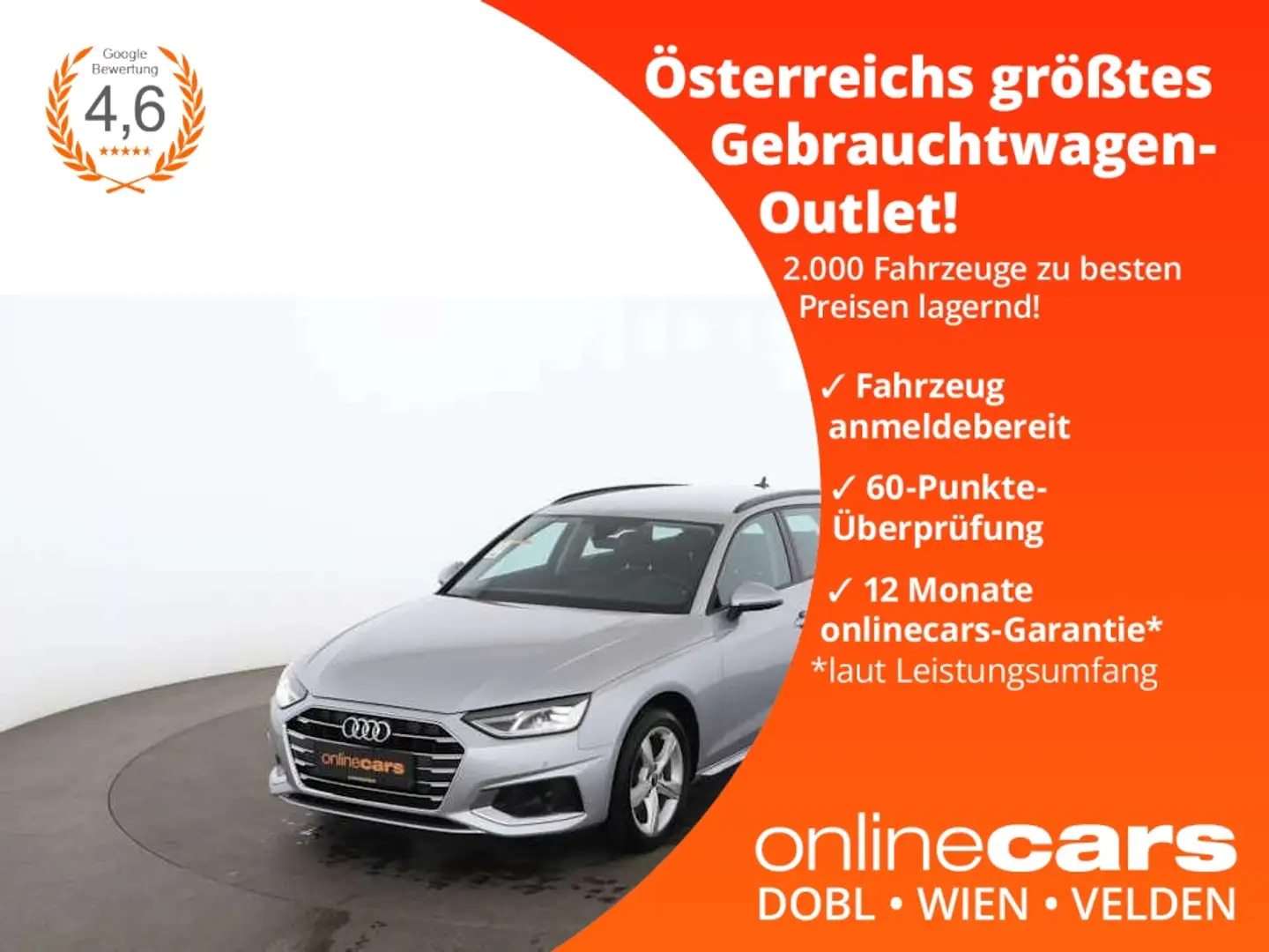 Audi A4 Avant 35 TDI advanced Aut LED 360-CAM NAV TEMP Silber - 1