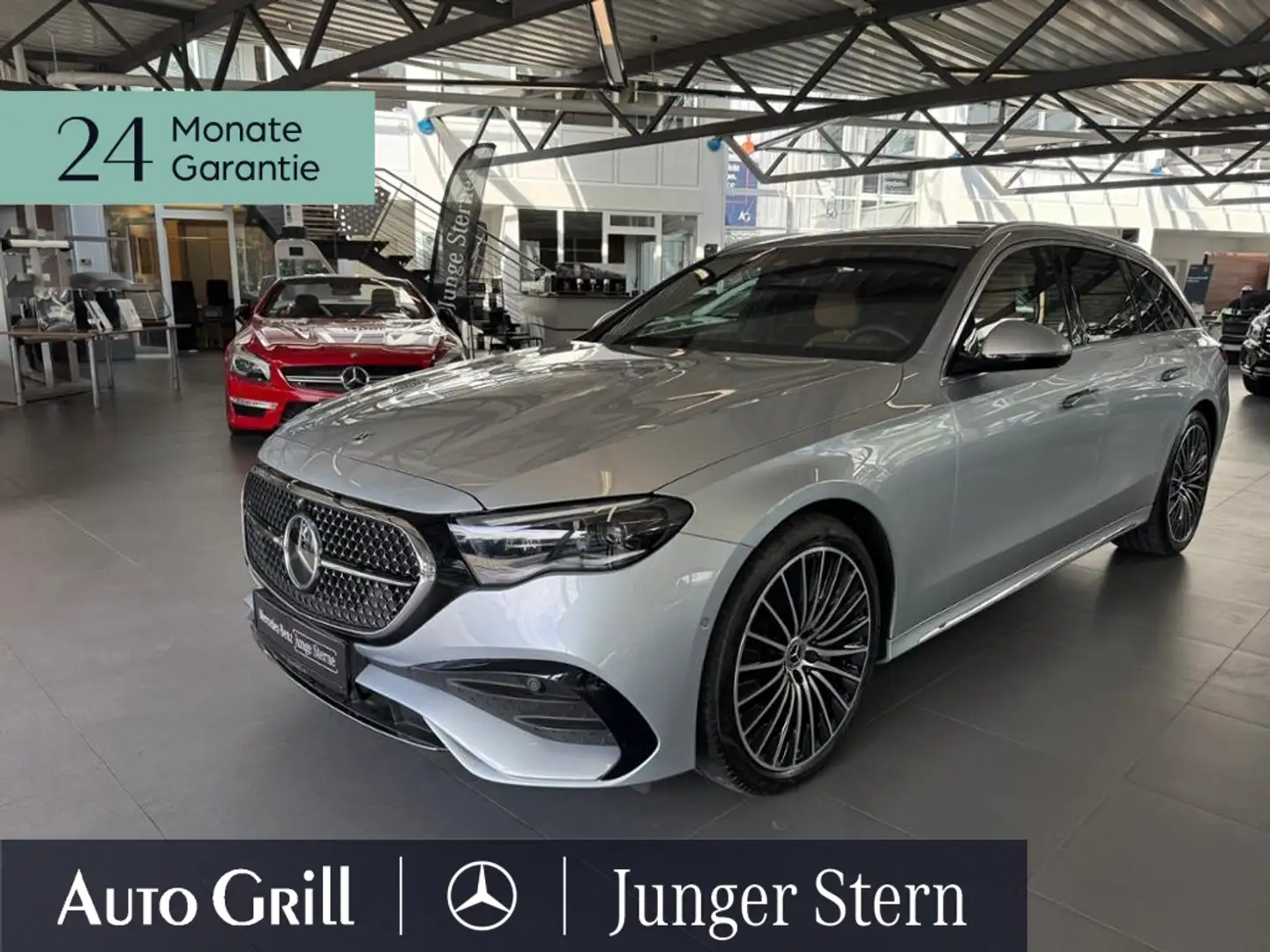 Mercedes-Benz E 450 T d 4M AMG Premium Superscreen3D Nappa FAP Silber - 2