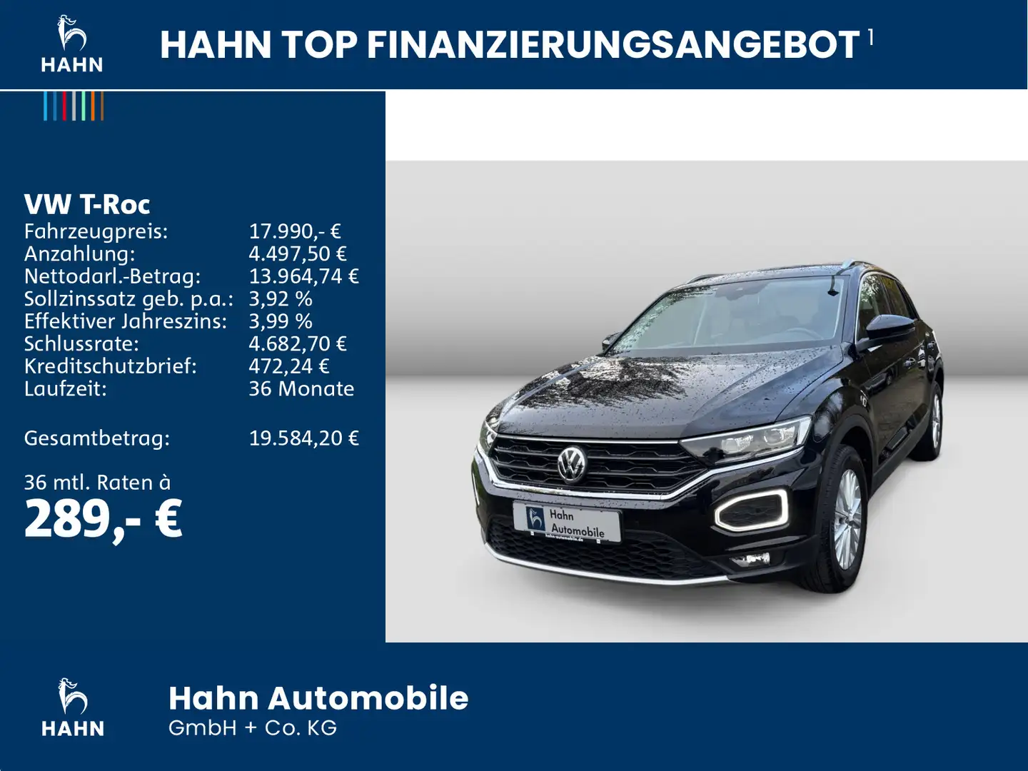 Volkswagen T-Roc 1.0TSI Style LED Navi AHK Sitzhzg ACC PDC Schwarz - 2