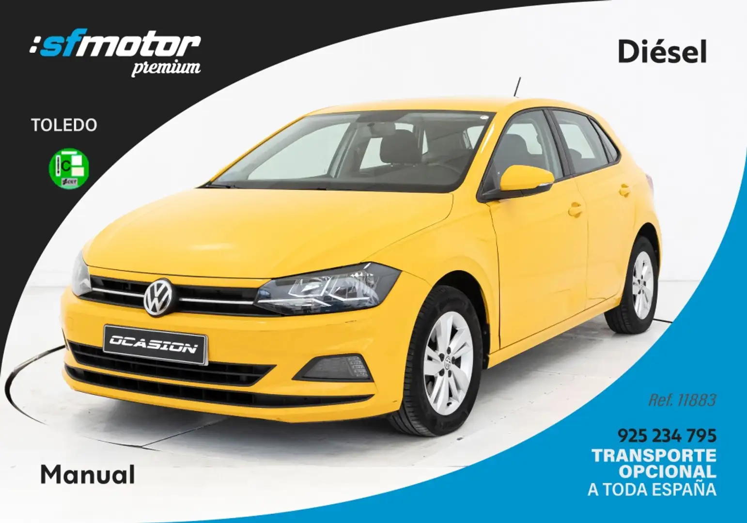 Volkswagen Polo 1.6TDI Advance 70kW Gelb - 1
