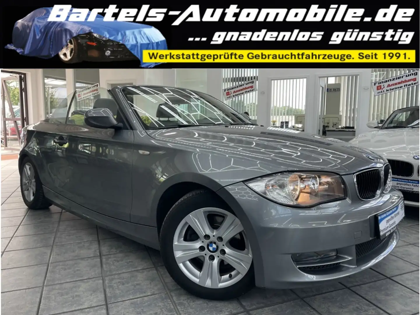 BMW 118 d Cabrio Advantage, 1.Hand, Leder, Navi Grau - 1