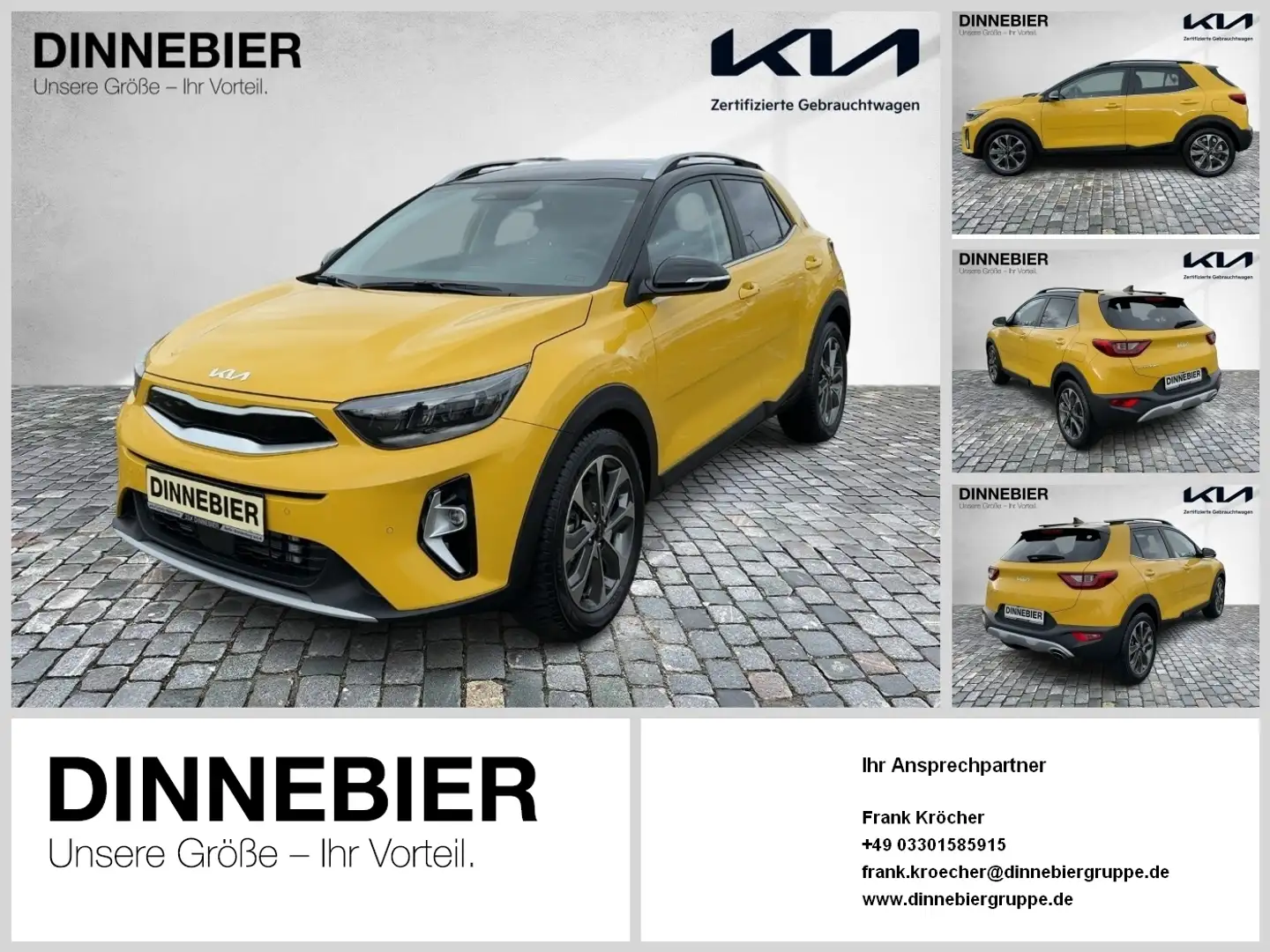 Kia Stonic Spirit Automatik+LED+Navi+Kamera+SHZ Gelb - 1