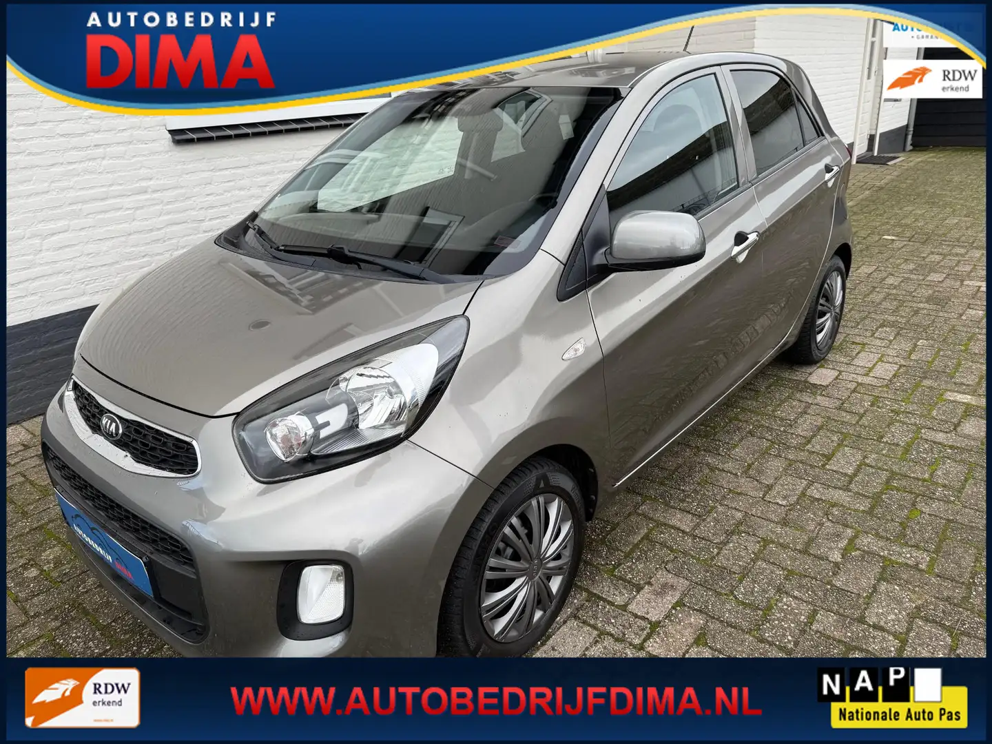 Kia Picanto 1.2 CVVT Intro Edition/ 1e Eigenaar/ ECC/ PDC/ Sto Grijs - 1