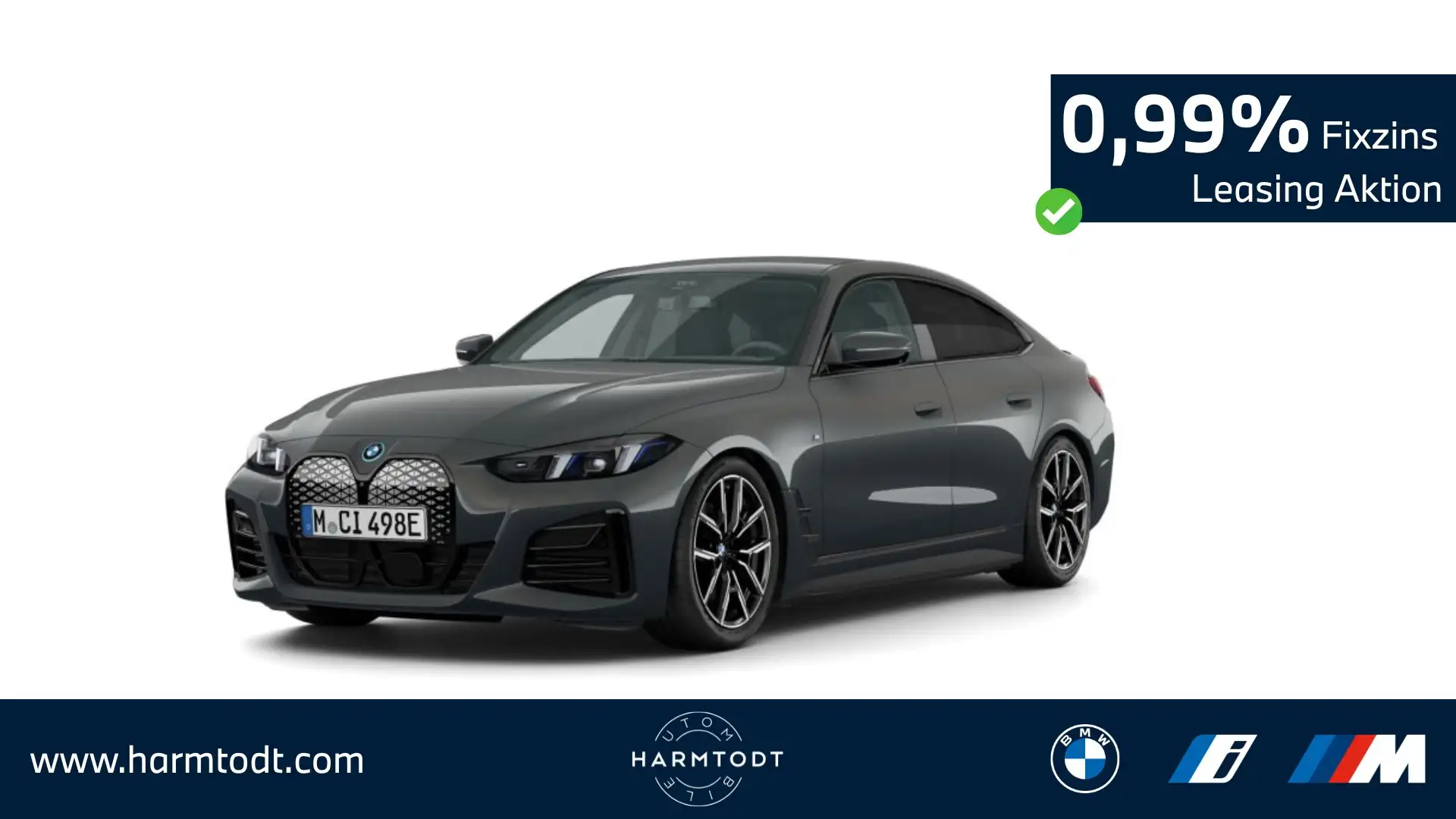 BMW i4 eDrive40 *M-Sportpaket PRO*0,99% Fixzins-Leasing* Grau - 1