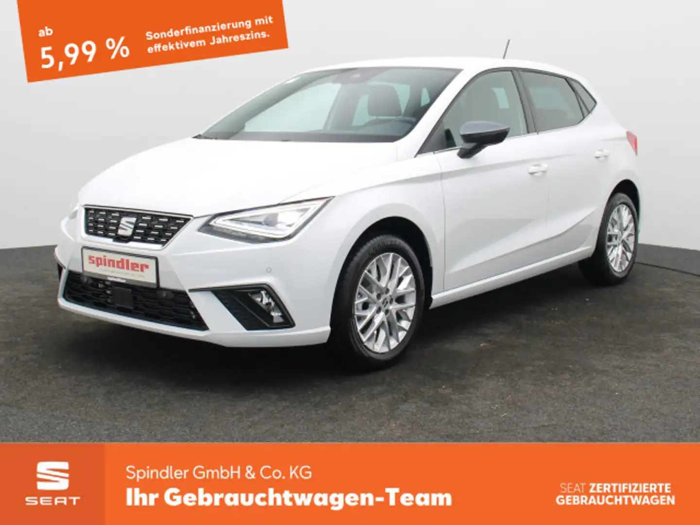 SEAT Ibiza Xcellence 1.0 TSI/LED, ACC, Navi, RFK, SHZ Weiß - 1