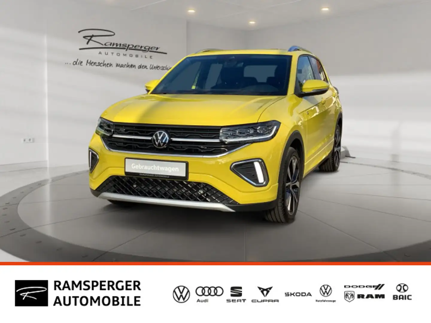 Volkswagen T-Cross 1.0 TSI DSG R-Line ACC AHK Matrix Navi P Jaune - 1