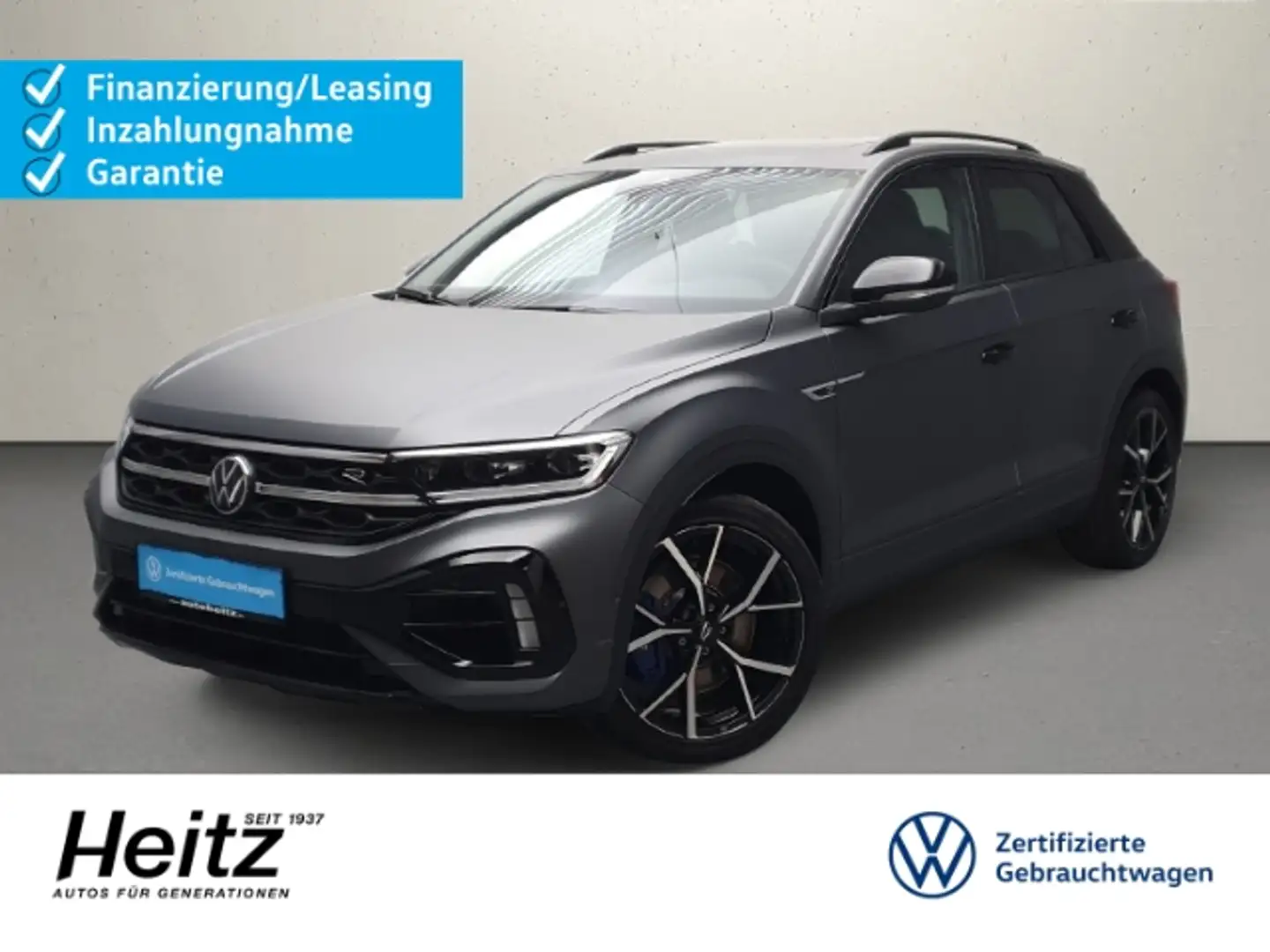 Volkswagen T-Roc R 4MOTION DSG AHK DCC Leder Pano Navi Matt Grau - 1
