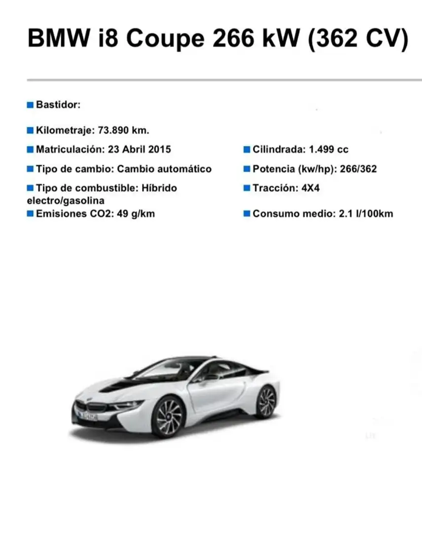 BMW i8 White - 2