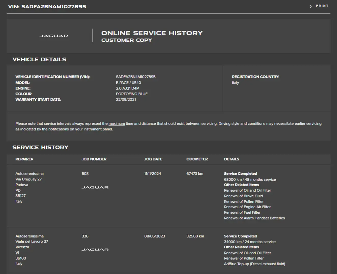 Jaguar E-Pace 2.0D I4 MHEV 163 CV AWD Auto Blu/Azzurro - 2