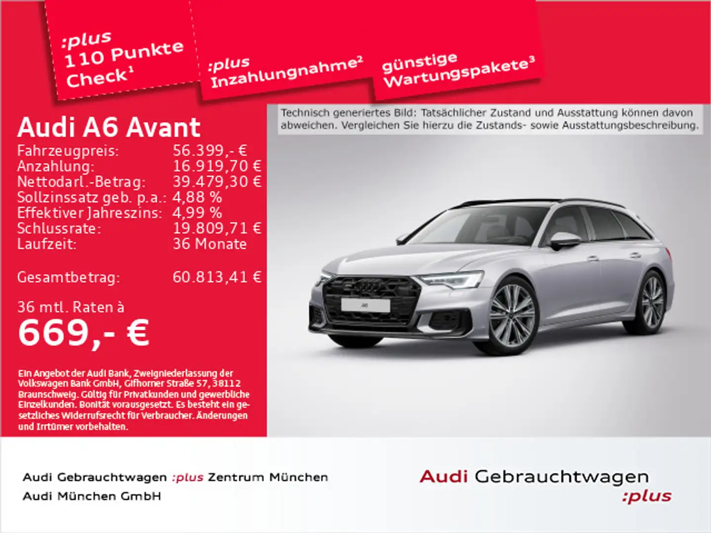 Audi A6 50 TDI qu. S line Pano/AHK/Matrix/HuD Silber - 1