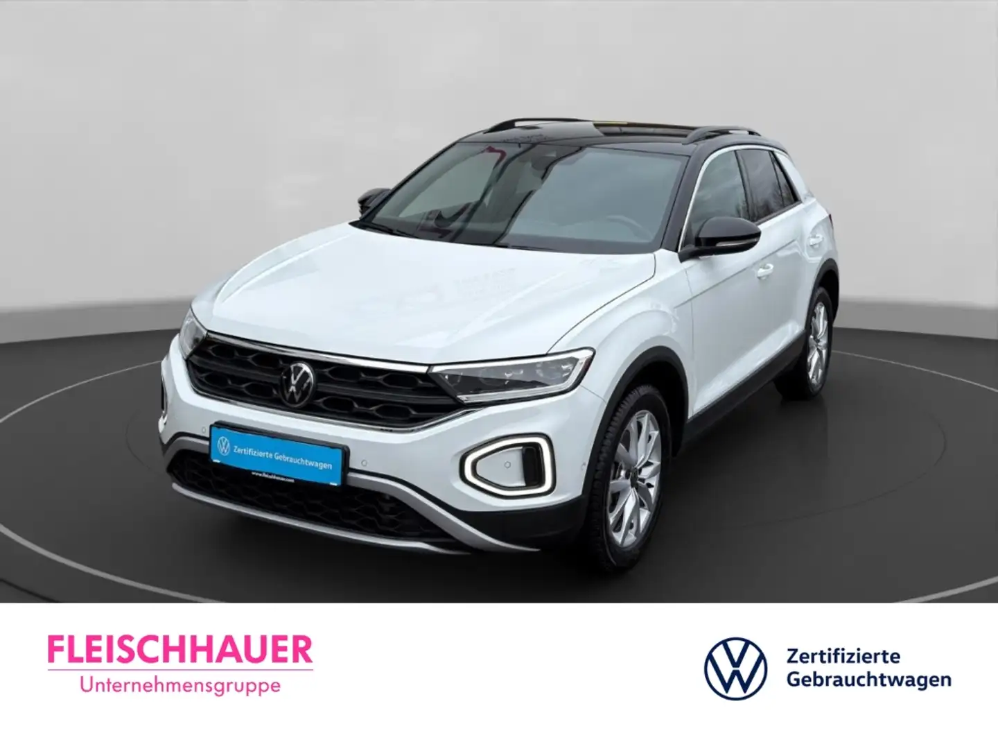 Volkswagen T-Roc Goal 2.0 TDI+AHK+GRA+BSD+LKA+SHZ+LED+NAVI+DAB Weiß - 1