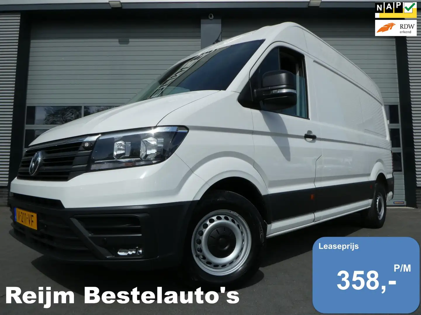 Volkswagen Crafter 35 2.0 TDI L3H3 (L2H2) airco cruisecontrol pdc Wit - 1
