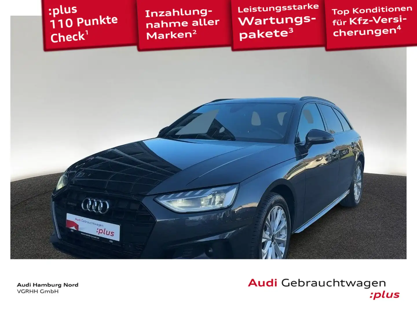 Audi A4 45 TFSI advanced quattro S tronic LED N Grau - 1