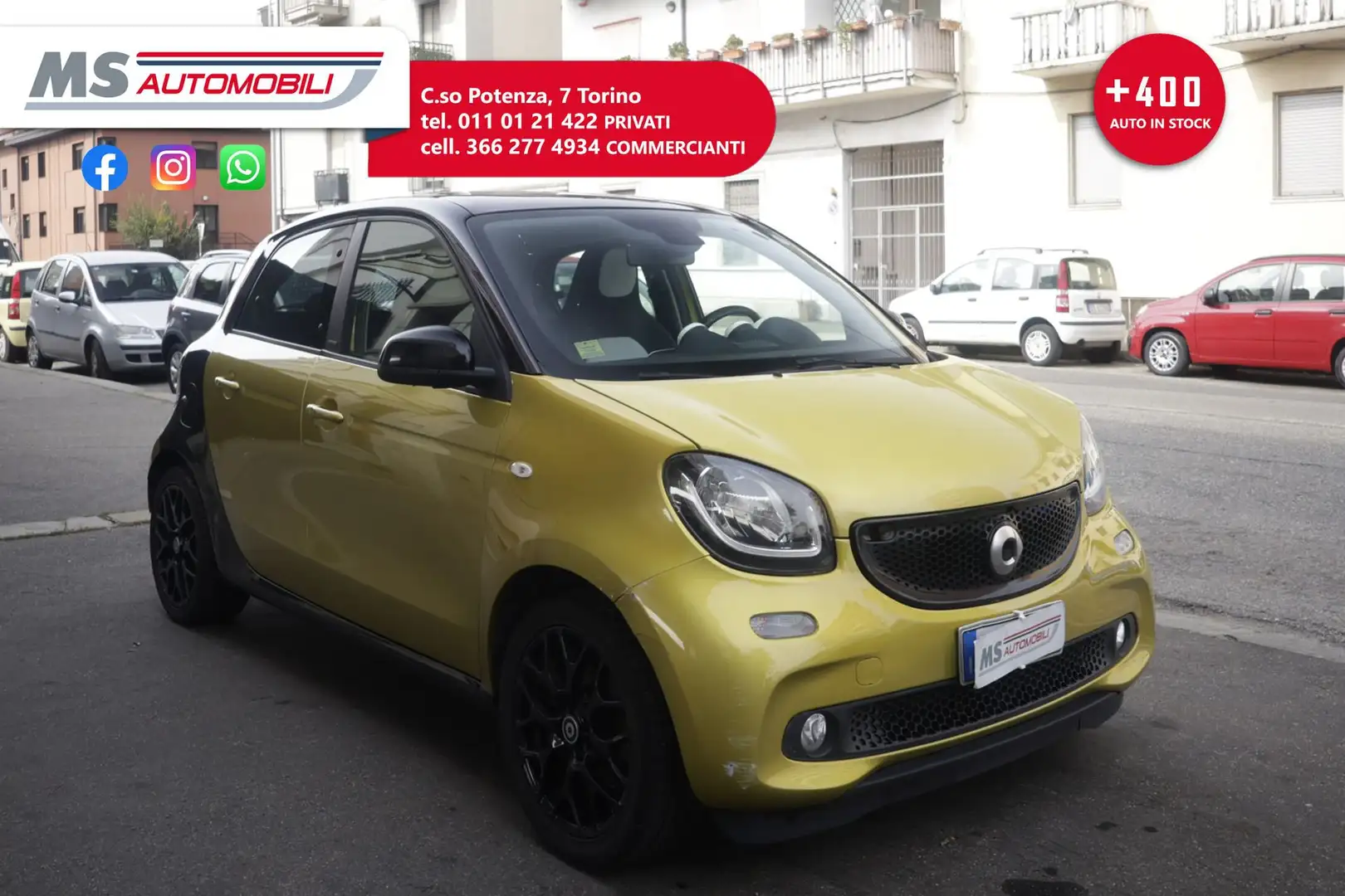 smart forFour forfour 90 0.9 Turbo Prime Navi Unicoprorietario Jaune - 1