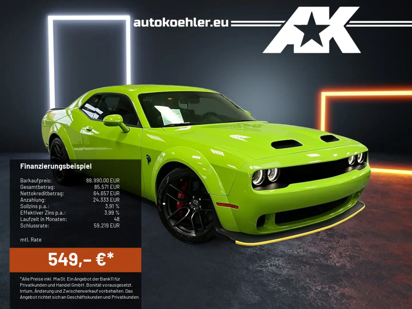 Dodge Challenger SRT Hellcat Widebody Last Call Vert - 1