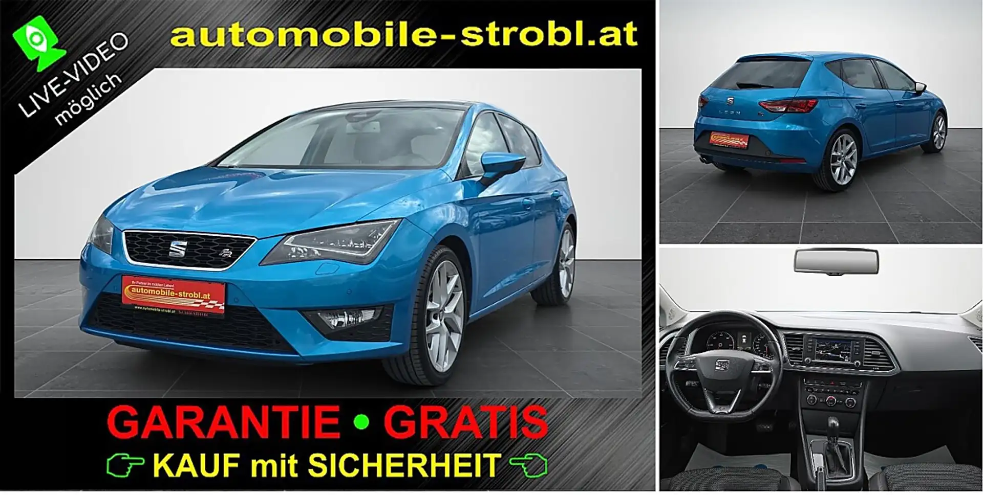 SEAT Leon FR 2,0 TDI DSG *LED*Schiebe.D*Navi*GARANTIE* Blau - 1