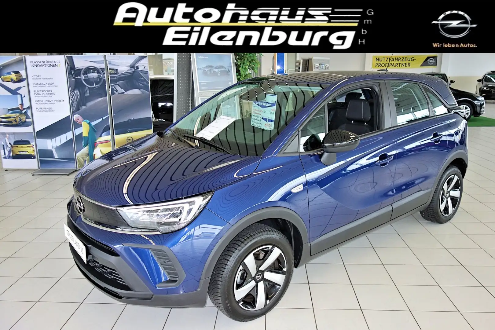 Opel Crossland 1.2 110PS LED-Licht,Navi,DAB+,Parkpilot v+h ! Blau - 1