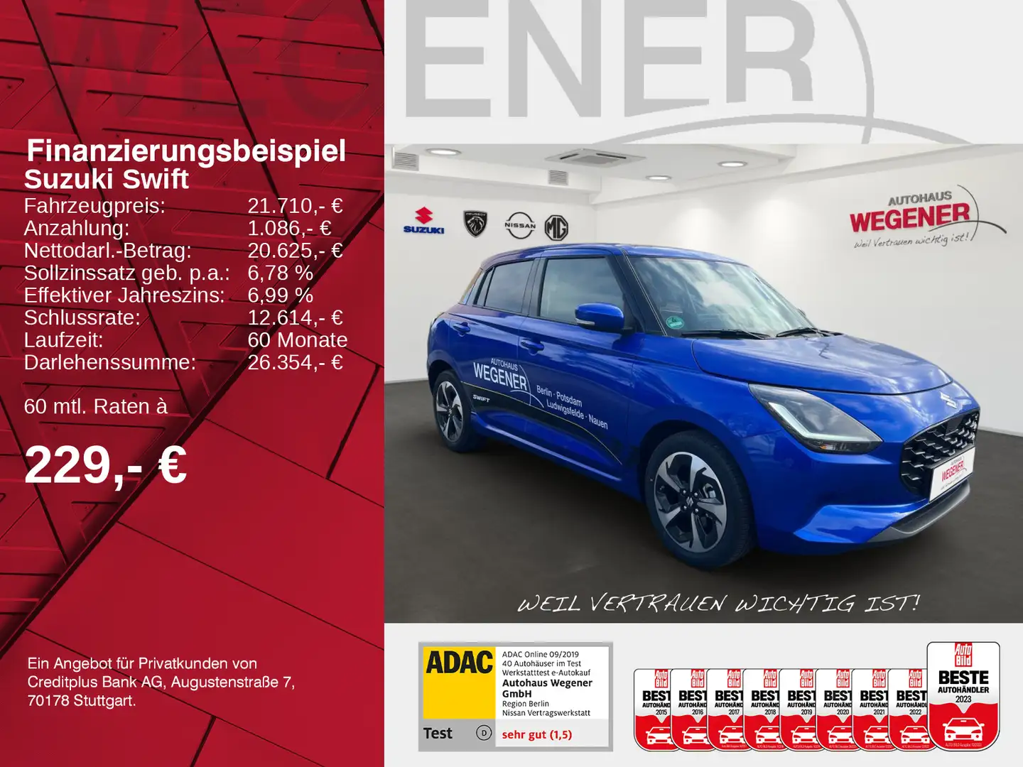 Suzuki Swift SWIFT COMFORT+ CVT HYBRID Blau - 2