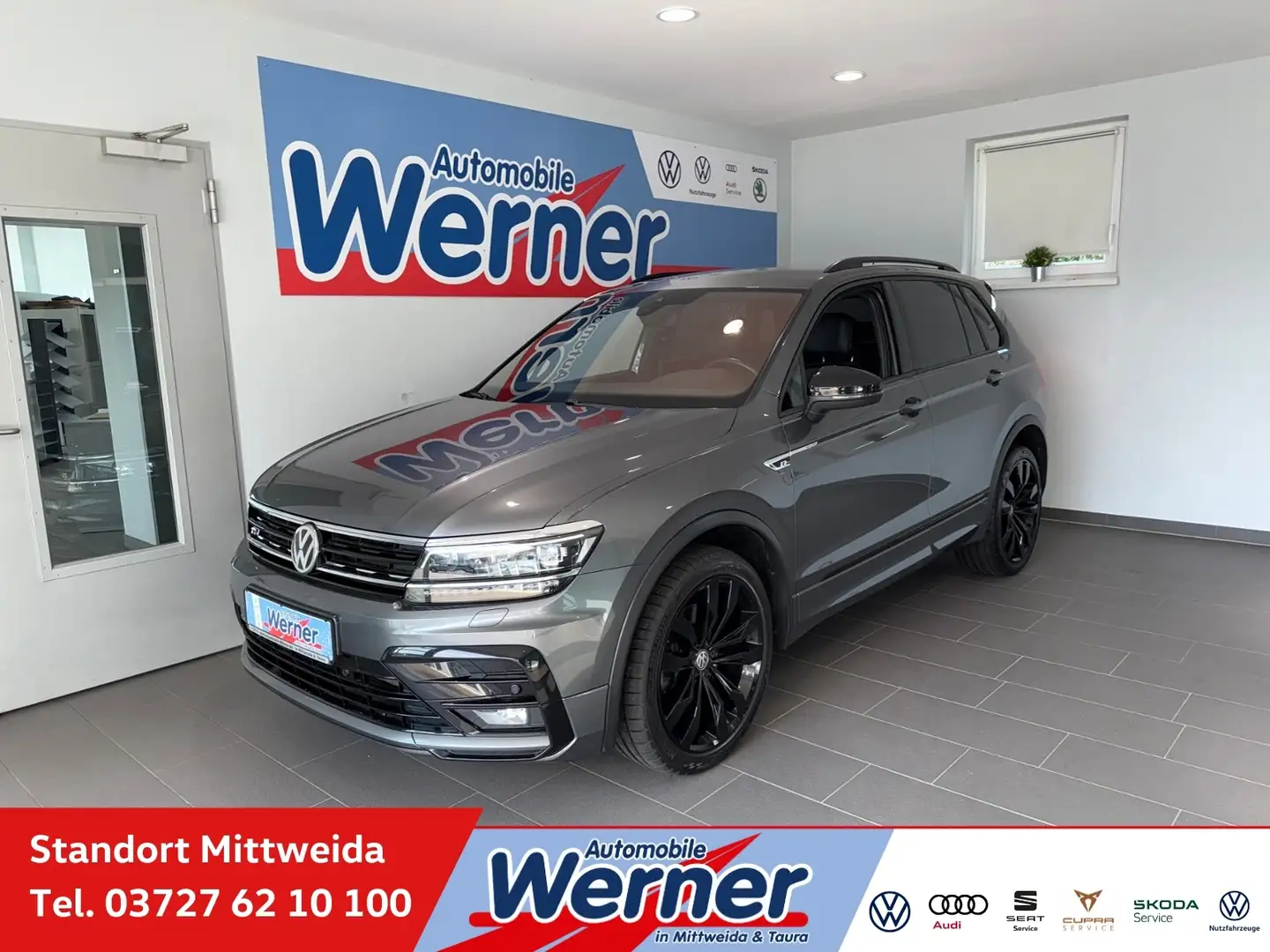 Volkswagen Tiguan Highline 2.0TDI LED Navi DAB Side-Assist Frontsch Grau - 1