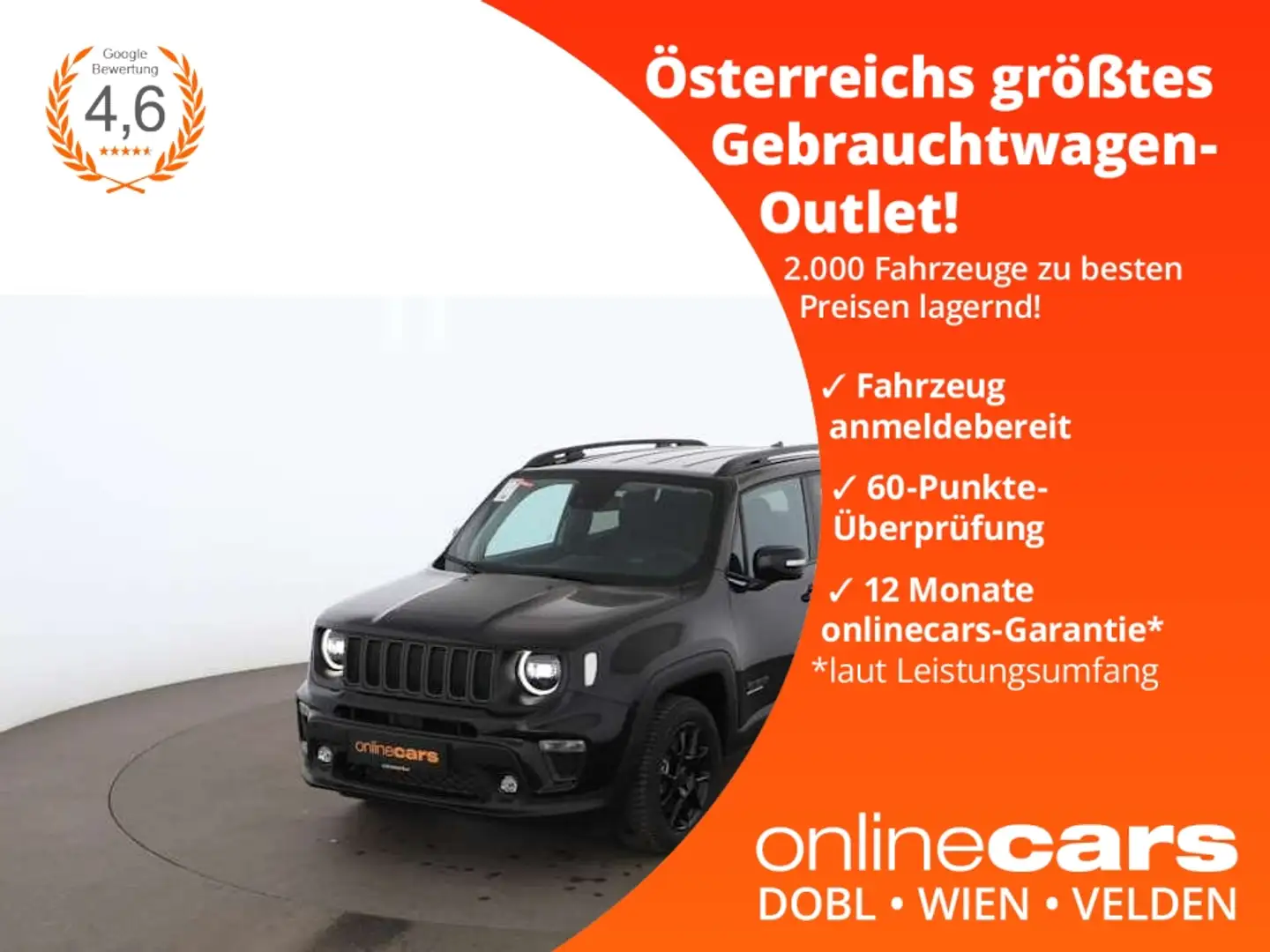 Jeep Renegade 1.3 TGDI 4xe PHEV Aut LED RADAR NAVI Schwarz - 1