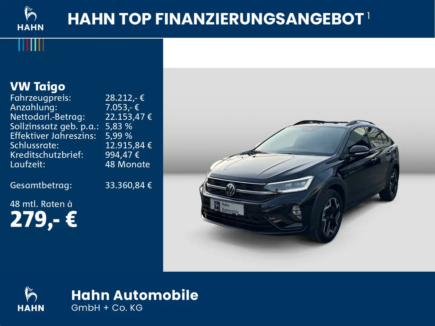 Volkswagen Taigo R-Line 1,0 l TSI OPF 85 kW (116 PS Schwarz - 2