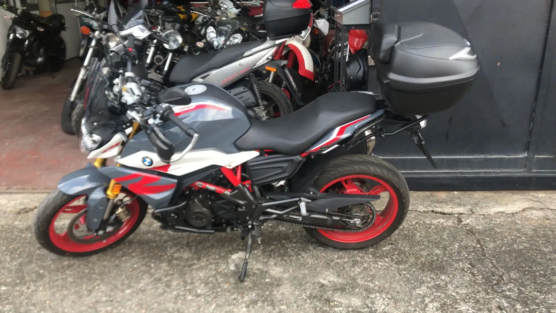 BMW G 310 R manopole riscaldabili, bauletto, paramotore Gri - 1