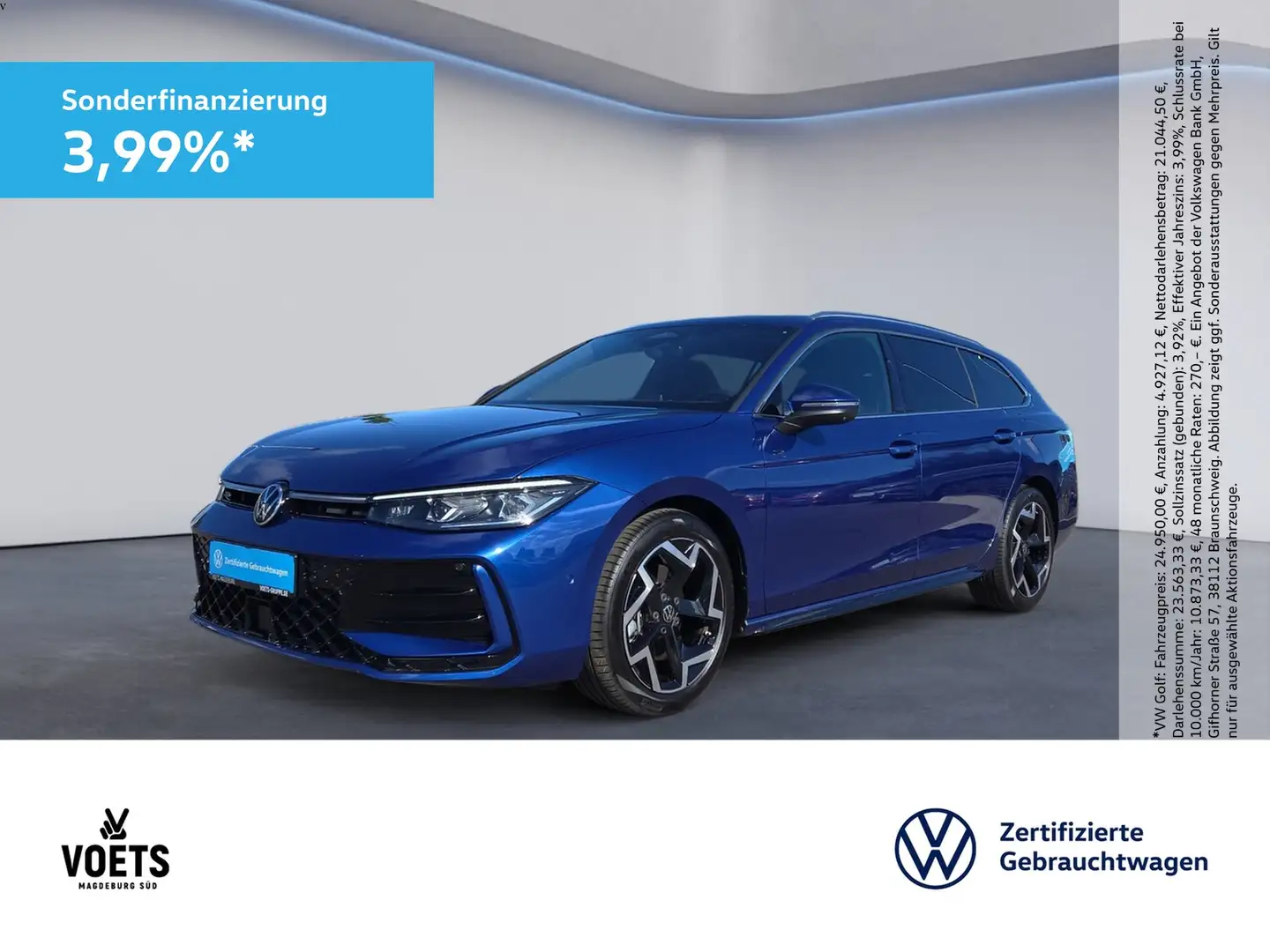 Volkswagen Passat Variant R-LINE TDI DSG IQ-LIGHT+NAVI+AHK Bleu - 1