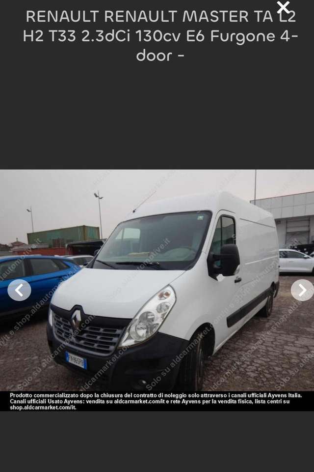 Renault Master dCi/130cv TA CARROZZ E INTERNI DA SISTEMARE