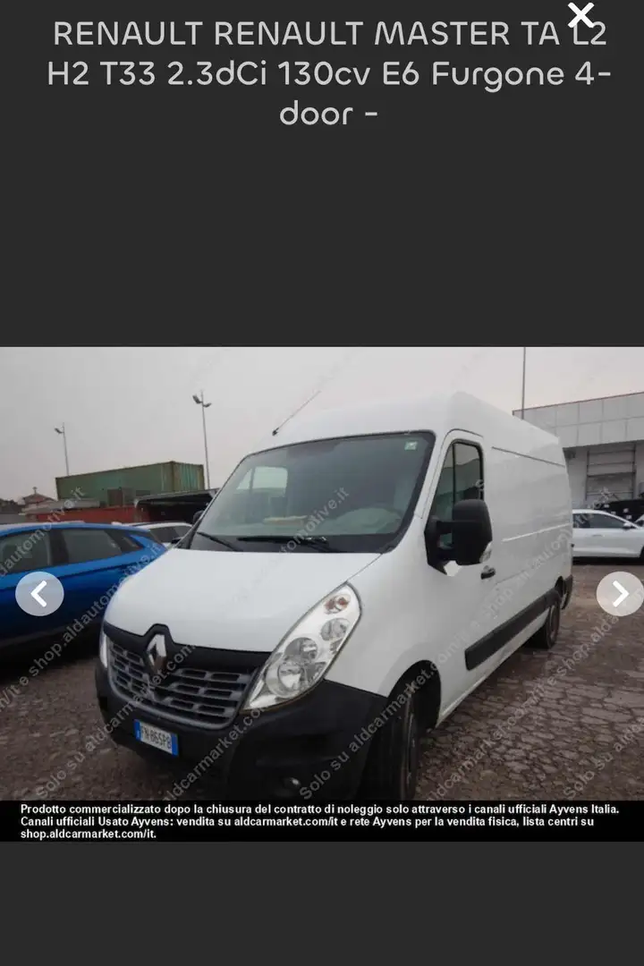 Renault Master T33 2.3 dCi/130 PM-TA DANNI CARROZZERIA E I TERNI Bianco - 1