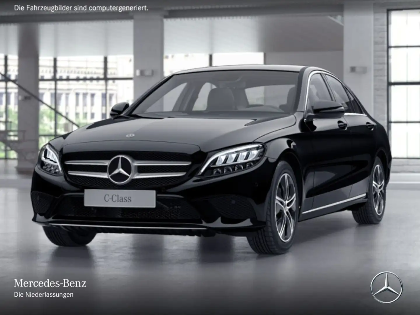 Mercedes-Benz C 180 AVANTG+LED+KEYLESS+9G Schwarz - 2