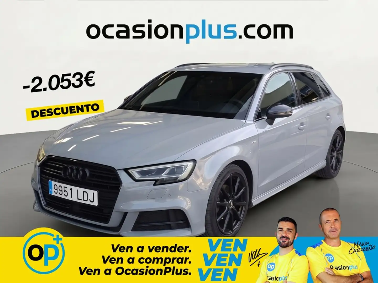 Audi A3 Sportback 35 TFSI Black line S tronic 110kW Gris - 1