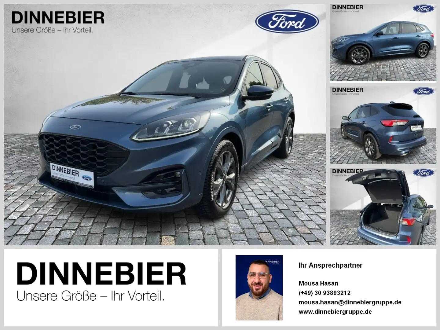 Ford Kuga ST-Line X LED+Navi+Kamera+Winterpaket Blau - 1
