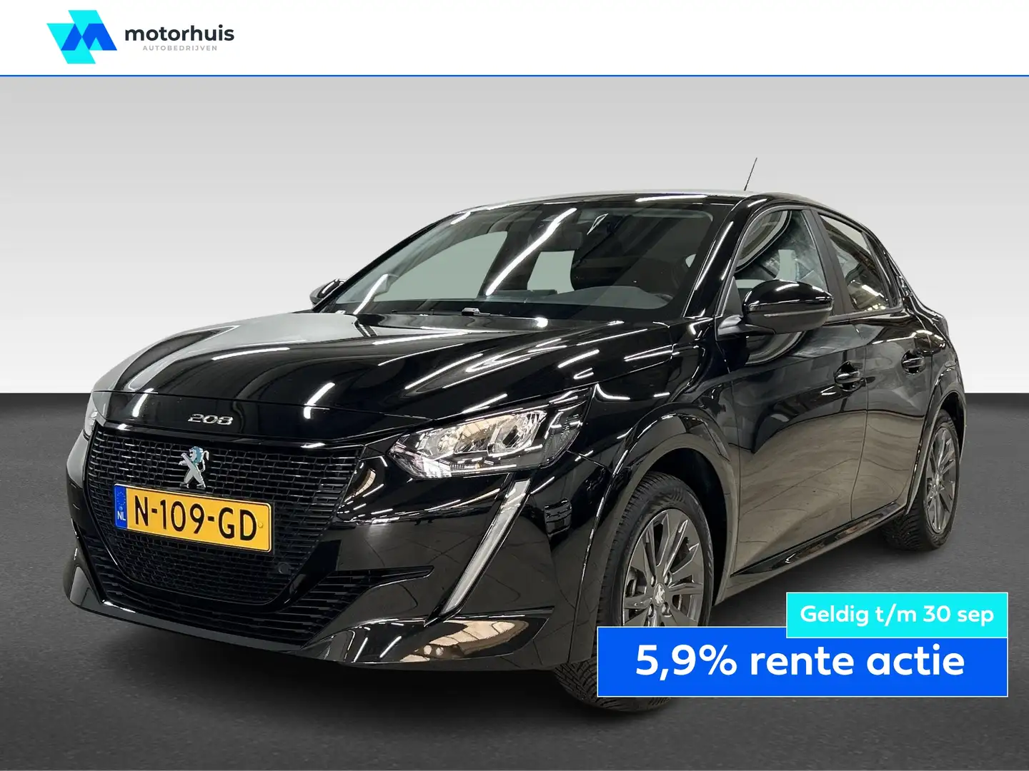 Peugeot e-208 EV 50KWH 136PK ACTIVE PACK CARPLAY TEL CRUISE LM N Schwarz - 1