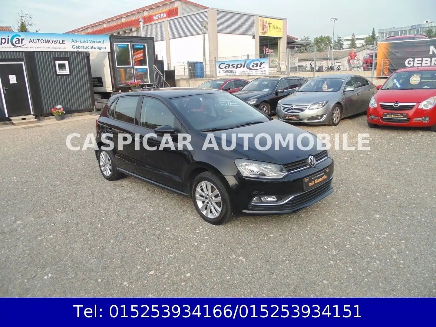 Volkswagen Polo V 1,2 TSI BMT, KLIMA,8 FACH BEREIFT,1.HAND Zwart - 1