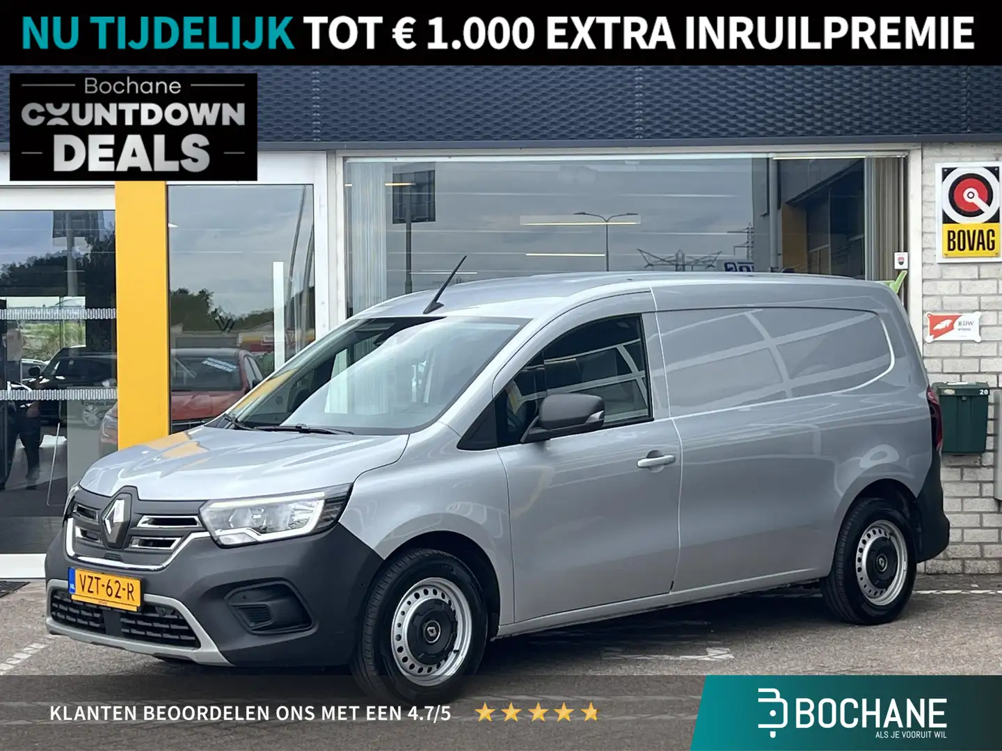 Renault Kangoo E-TECH Extra L2 44 kWh | 22KW Lader | Vloerplaat | Achter Zilver - 1