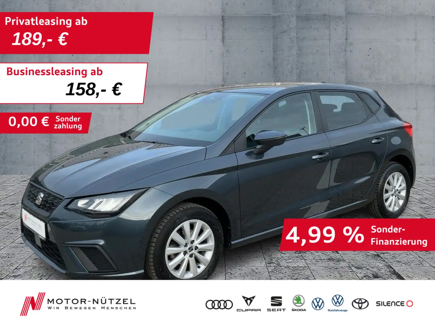SEAT Ibiza 1.0 TSI STYLE LED+NAVI+APP+SHZ+PDC+GRA+15" Grau - 1