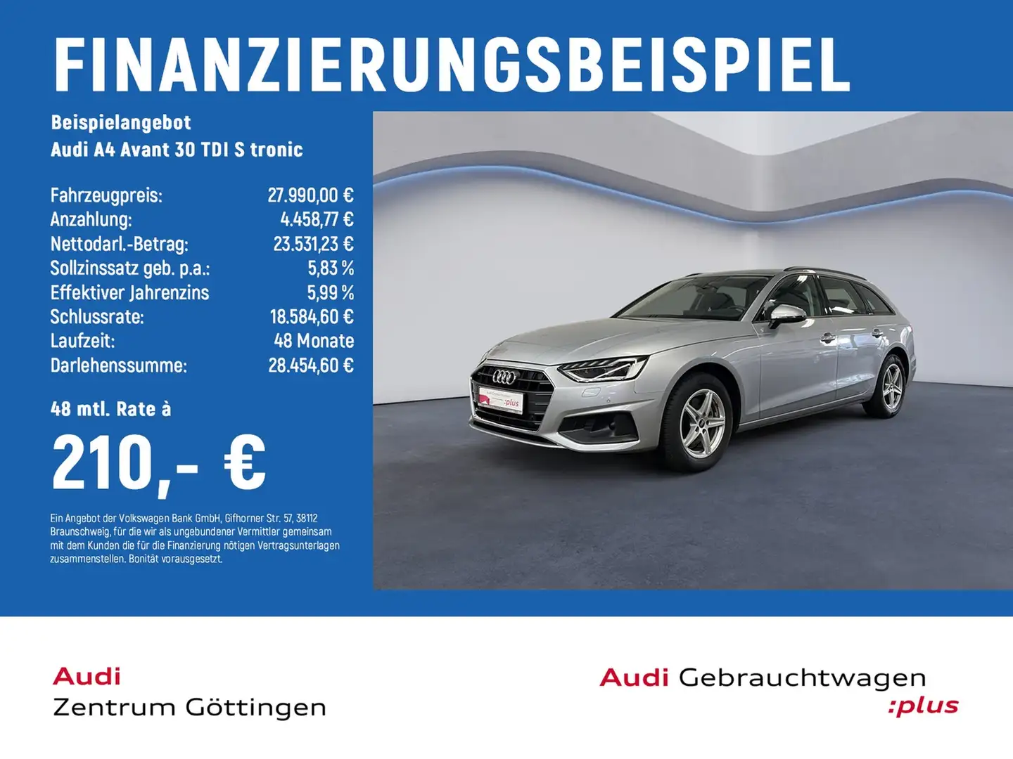 Audi A4 Avant 30 TDI S tronic +LED+ACC+BUSINESSPAKET Argent - 2