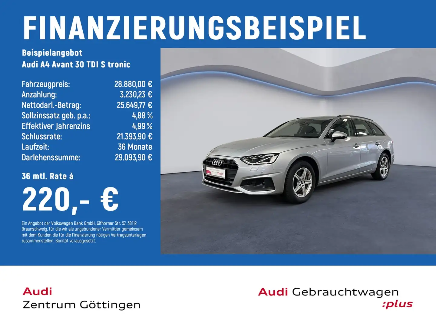 Audi A4 Avant 30 TDI S tronic +LED+ACC+BUSINESSPAKET Zilver - 2