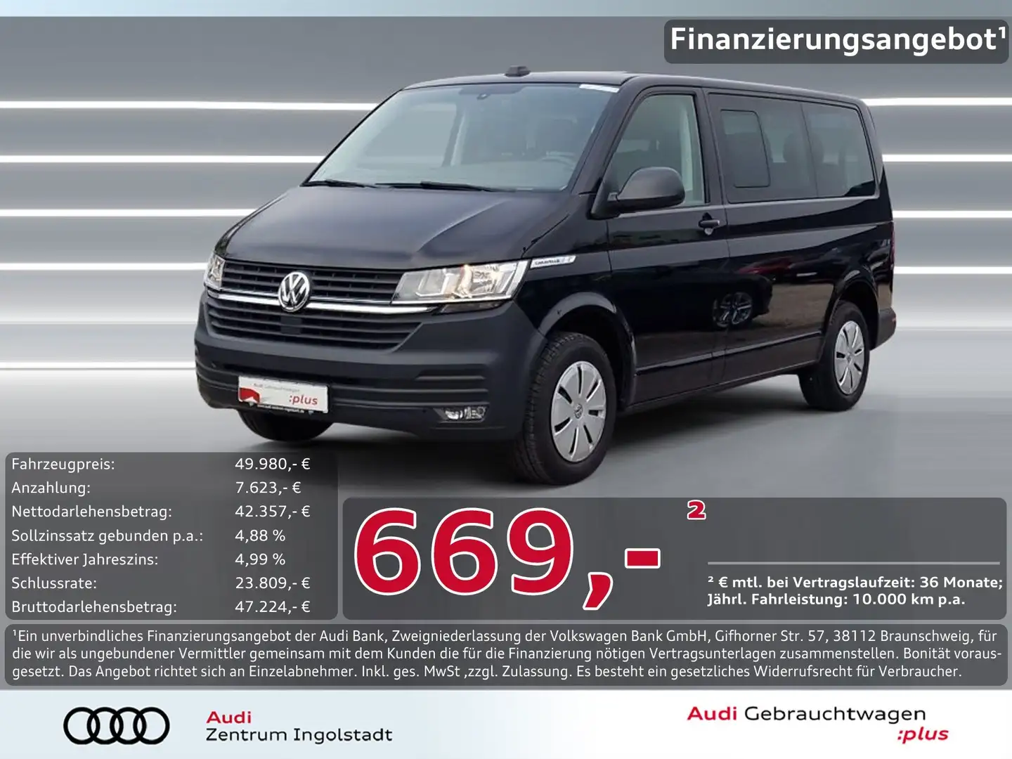 Volkswagen T6.1 Caravelle 2.0 TDI DSG 9-Sitzer AHK Kamera Trendline Schwarz - 1